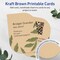 Avery Printable Leaf Flat Cards, 3-1/2" x 5", Matte Kraft Brown Cardstock, Print-to-The-Edge, Laser/Inkjet Printable, 40 Total, Great for Product Branding, Marketing, and More